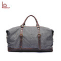 Sac de voyage en cuir durable de voyage de sac de bagage de toile d&#39;hommes